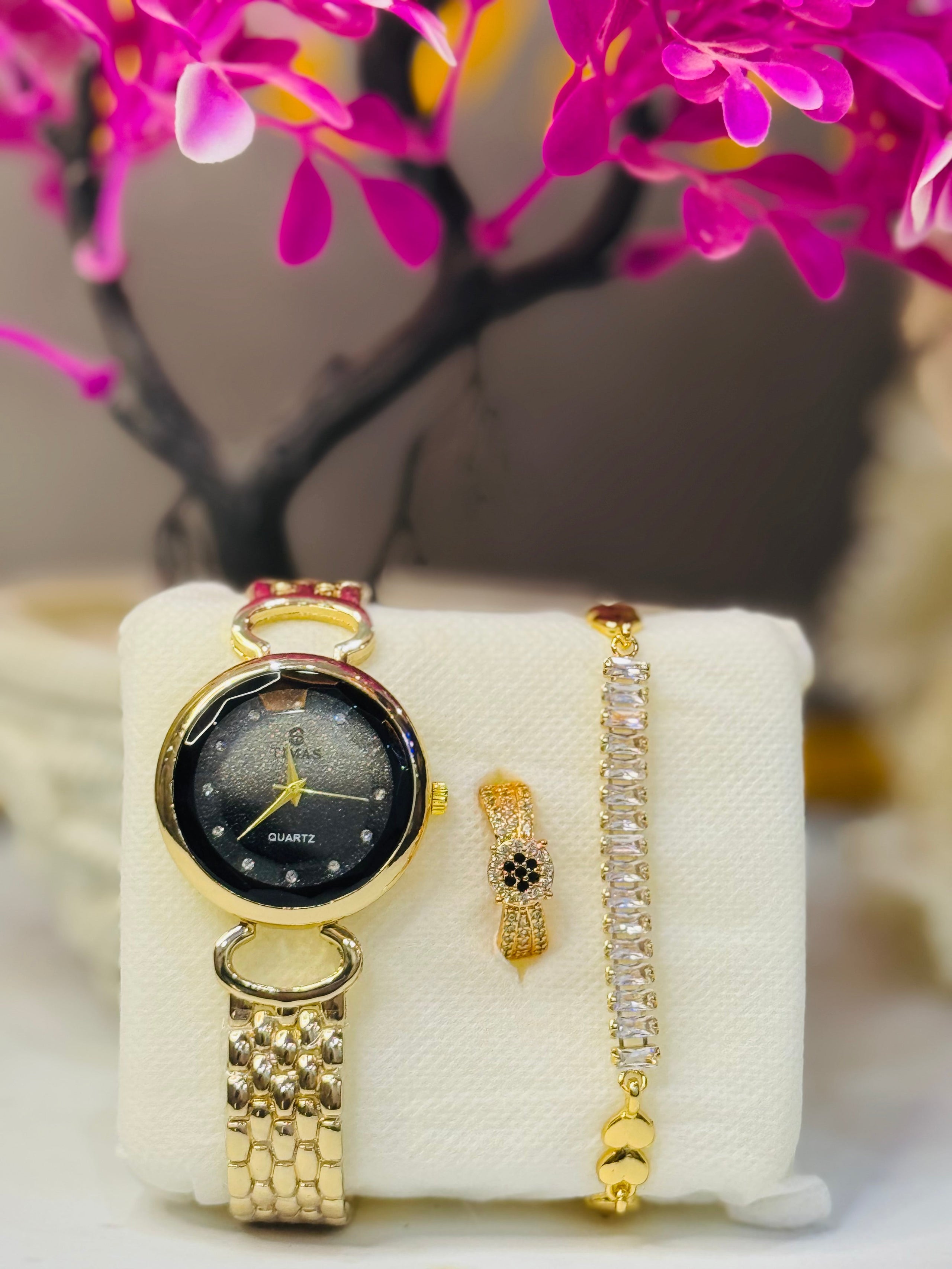 Pack Of 3 watch  Bracelet & Ring