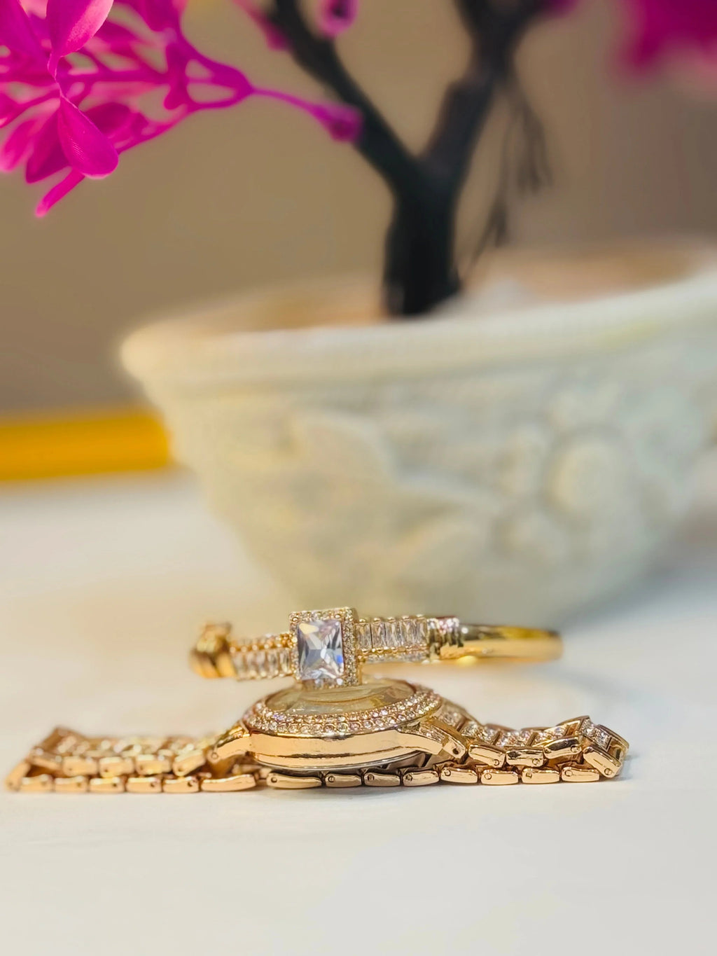 Girl Stone Watch & Bangles