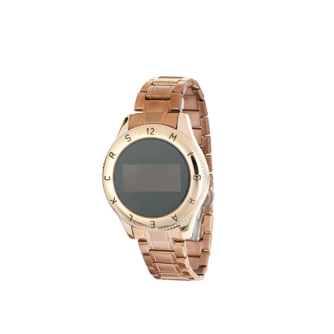 Digital Watch With Rosegold Chain